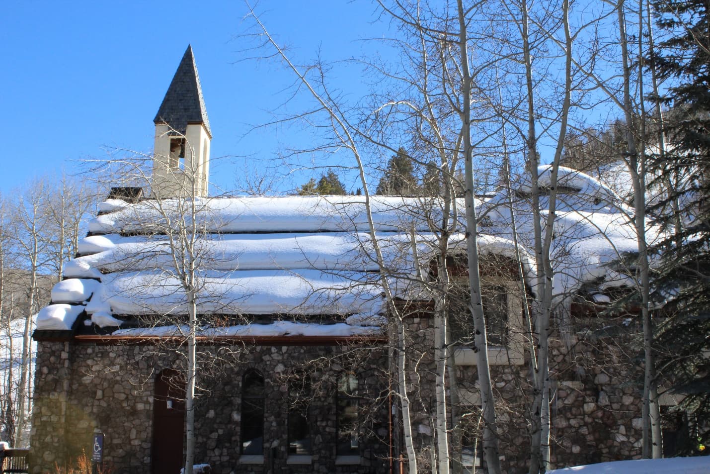 Snow Fences Protect Congregation at Ski Area Chapel.