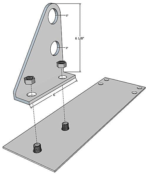 No-Flash 2-Pipe Upright Bracket